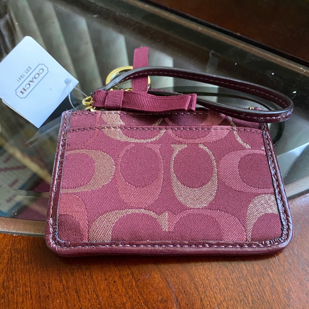 Coach Wristlet - Burgandy